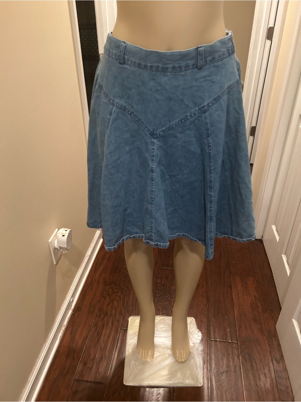 Vintage skater Midi Skirt - Blue